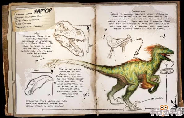 方舟生存进化手游全面生物图鉴解析——探秘美颌龙的生态习性