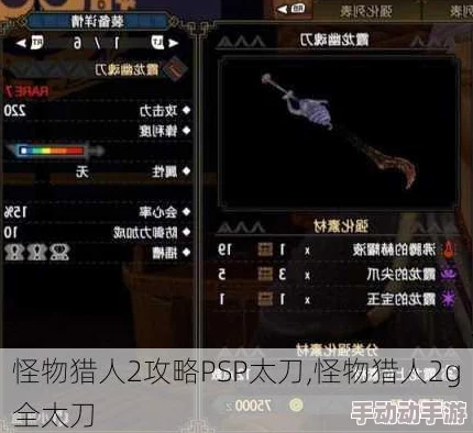 怪物猎人2游戏中哪款太刀最畅销及推荐分析