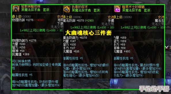 DNF游戏中幽魂套装哪个部位能为角色属性加成最大化