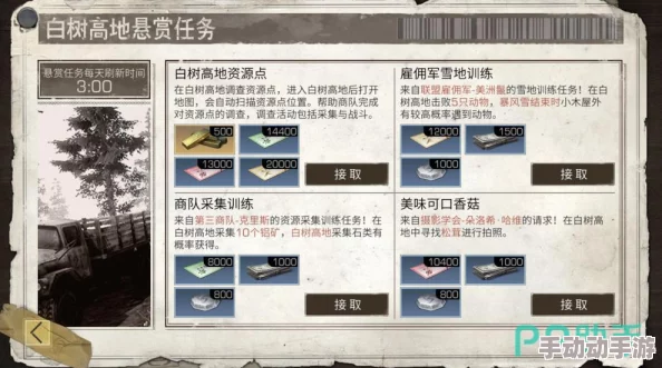 《明日之后》白树高地资源全解析：任务物品汇总与获取攻略