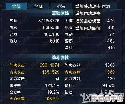 天涯明月刀手游攻略：气劲流真武前期高效心法选择与搭配指南