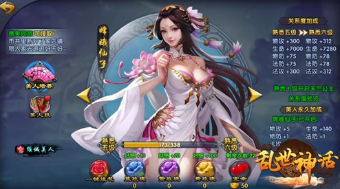 乱世神话手游深度解析：美人系统玩法功能全面说明与攻略指南